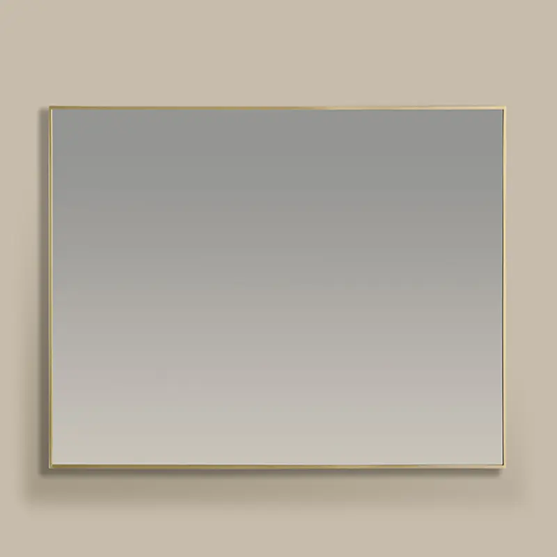 Miroir rectangulaire 100X80, doré brossé, Châtelet