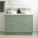 Meuble Alma 120Cm 2T+2T+Plinthe Vert Arg+Plan Kala