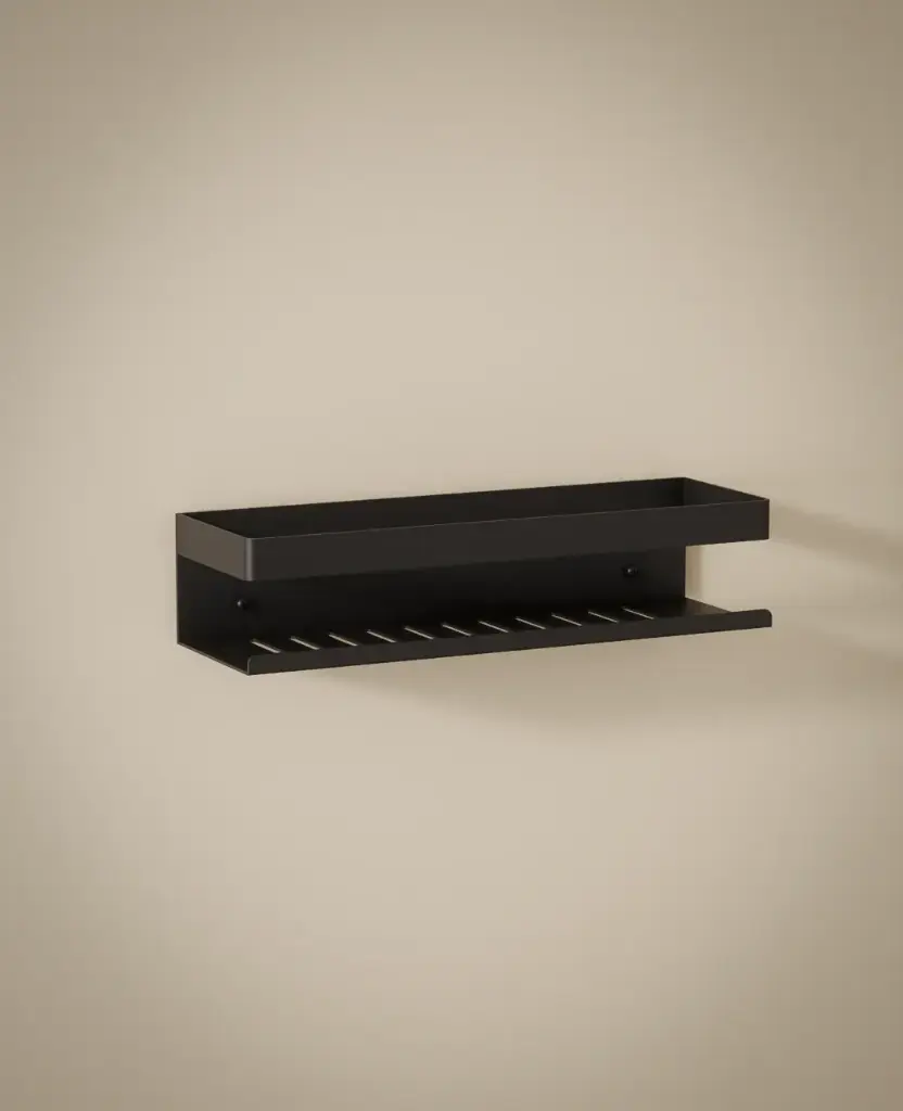 Etagère Murale ou à suspendre sur Paroi Noir mat, Châtelet 