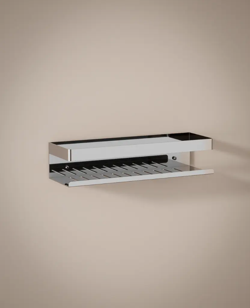 Etagère Murale ou à suspendre sur Paroi Chrome, Châtelet 