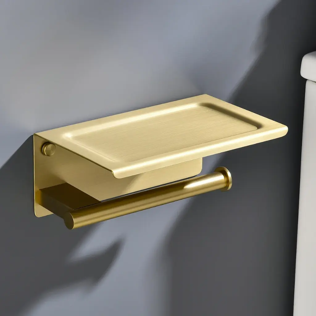 Porte Papier Doré Brossé, Deauville 