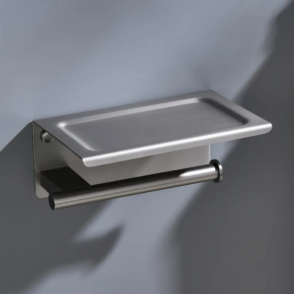 Porte Papier Gun Métal Brosse, Deauville 