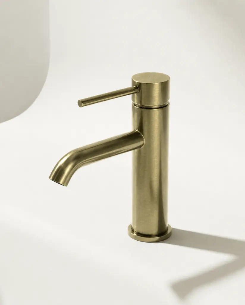 Robinet mitigeur lavabo, Châtelet, doré brossé