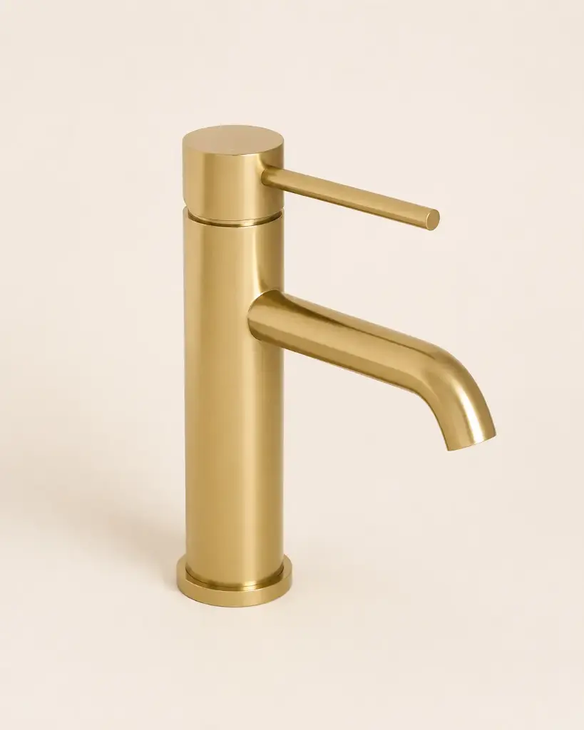 Robinet mitigeur lavabo, Châtelet, doré brossé