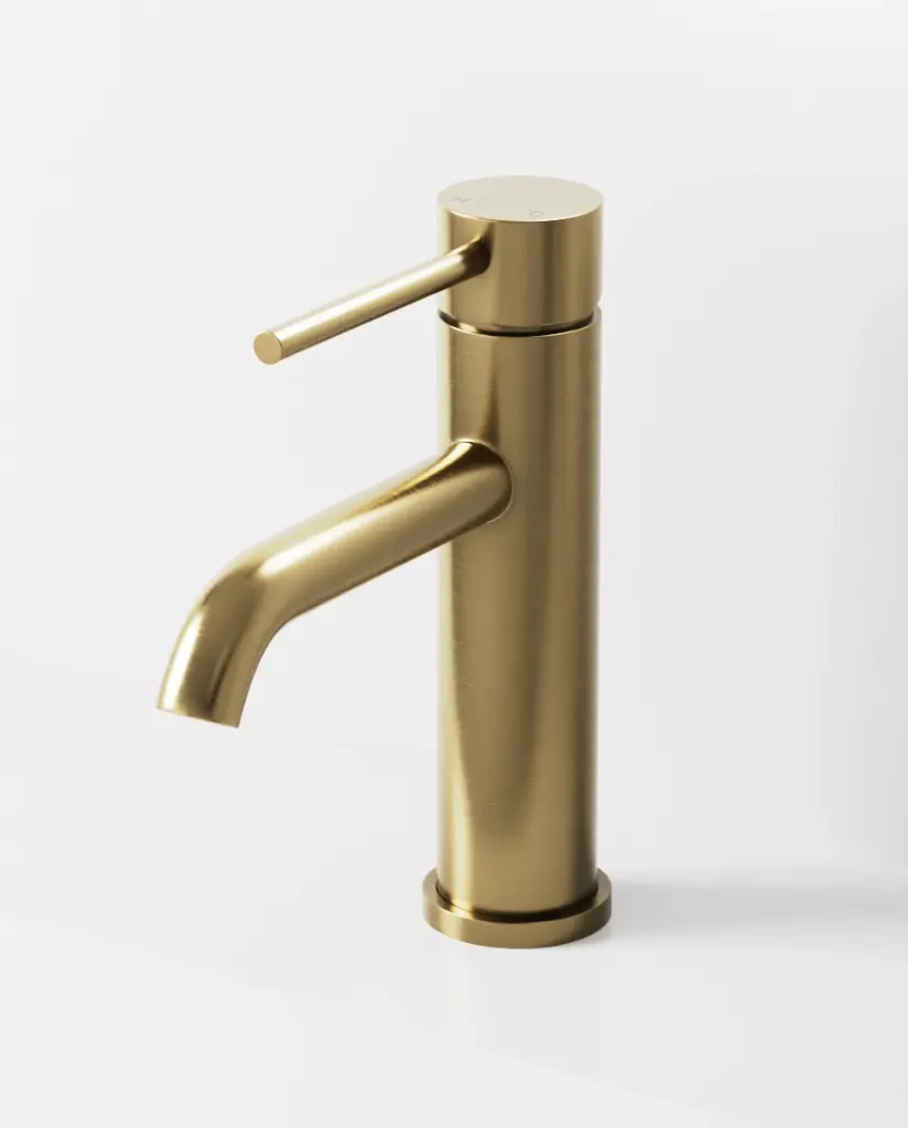 Robinet mitigeur lavabo, Châtelet, doré brossé