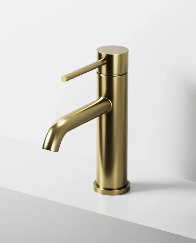 Robinet mitigeur lavabo, Châtelet, doré brossé