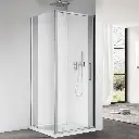 Cabine de douche pivotante, Sur mesure de 58 à 95,4 cm, retour de 70 à 100cm Chrome, Arena  