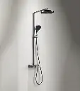 Colonne de douche avec mitigeur thermostatique, Gun métal, Bruma