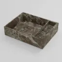 Vasque à poser rectangulaire 60x40x12 marbre véritable Turkey Grey