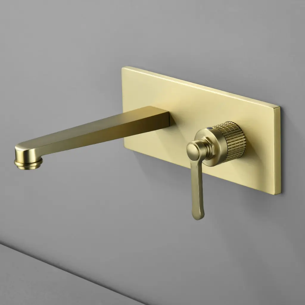 Mitigeur lavabo encastré, Doré brossé, César