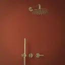 Set de douche encastré complet, Doré brossé, Honfleur