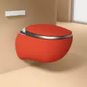 WC suspendu japonais rouge, avec bâti support, Safari