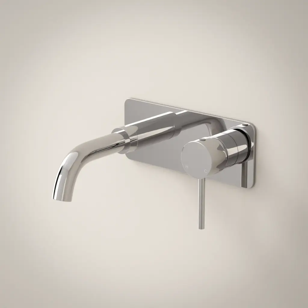 Mitigeur lavabo mural chromé, bec 15 cm, Châtelet III
