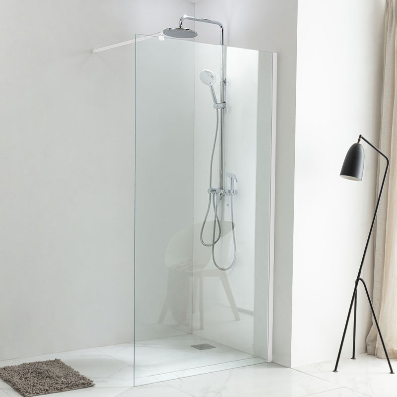Paroi de douche fixe 60 à 160 cm, profilé blanc satiné, Altea 