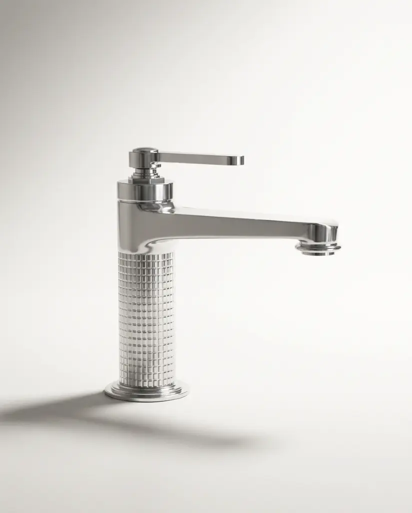Mitigeur lavabo cannelé, Chrome, César 1