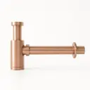 Siphon en inox, finition doré rose brossé   