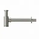 Siphon en inox, finition inox brossé   