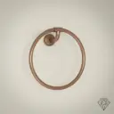 Anneau porte serviette cannelé, doré rose brossé, César 1      