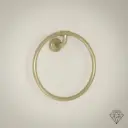 Anneau porte serviette cannelé, doré brossé, César 1     