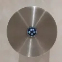 Sèche serviette électrique rond, diamètre 21cm, inox brossé, Disc    