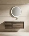 Meuble bois, 120cm avec plan vasque céramique, et vasque intégrée, Tropo 