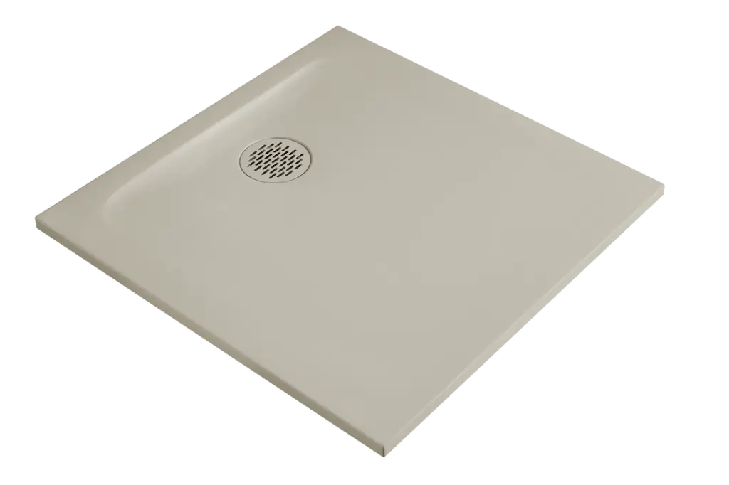 Receveur de douche résine minérale beige 80 cm - Cotton