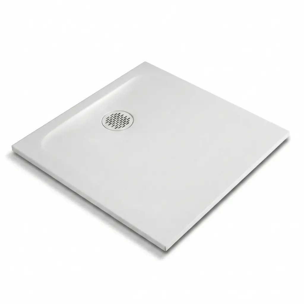 Receveur de douche résine minérale gris 80 cm - Cotton