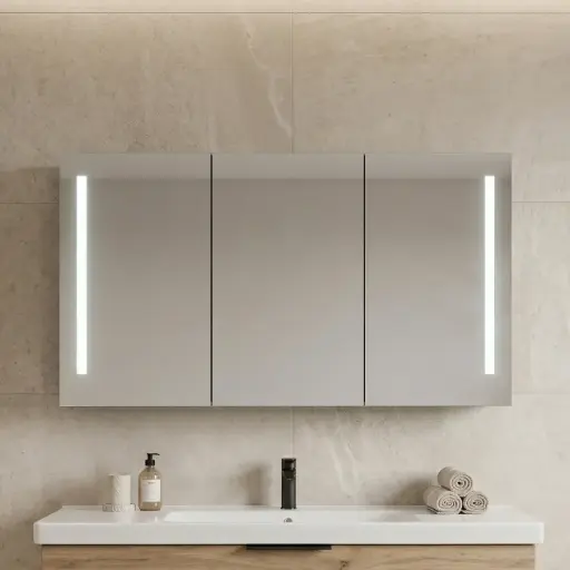 Armoire de toilette éclairante Glass 120 cm