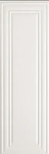 Carrelage mur moulures aspect boiserie, 30x90 cm, Blanc Mat 