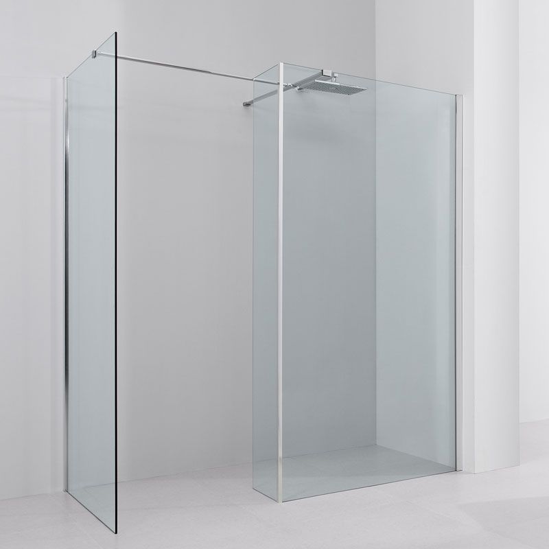 Paroi de douche fixe avec retour, réglable de 150 à 190 x 90cm cm, Altea