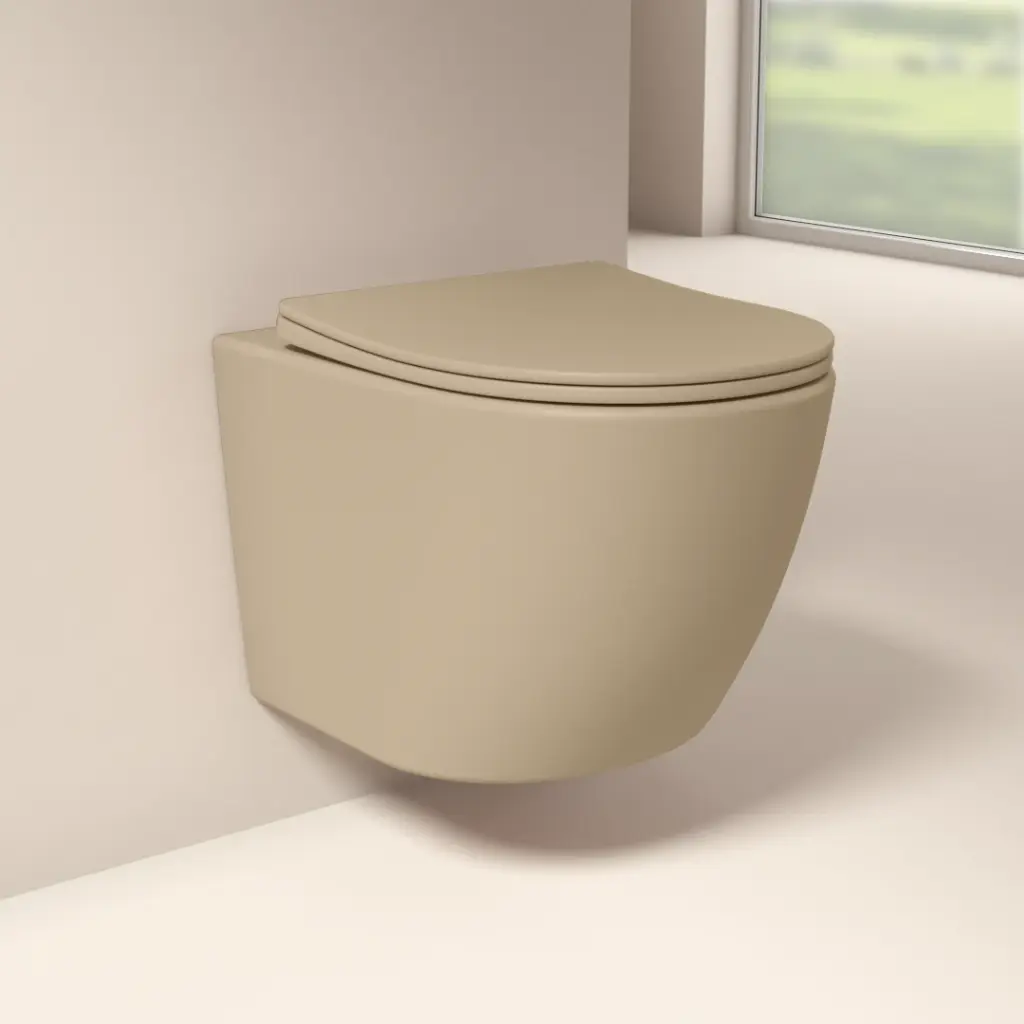 WC Suspendu compact, 49x37 cm, Cappuccino mat, Celia