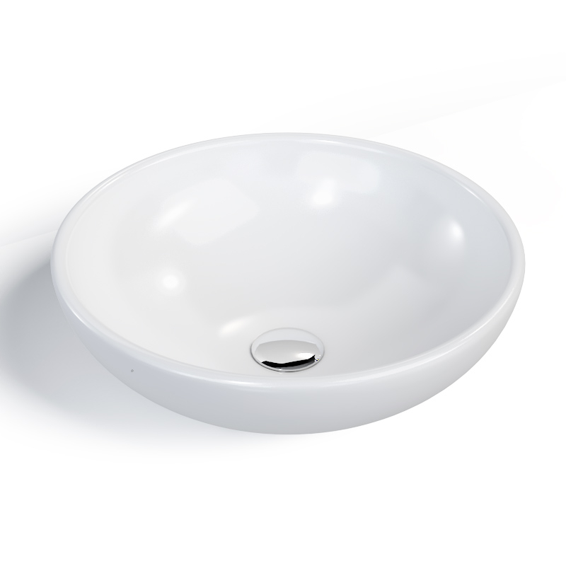 Vasque à poser Ø40 cm ronde bol céramique, Aoki