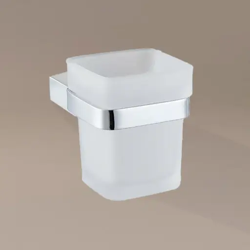 Porte-verre, Chromé, Qube