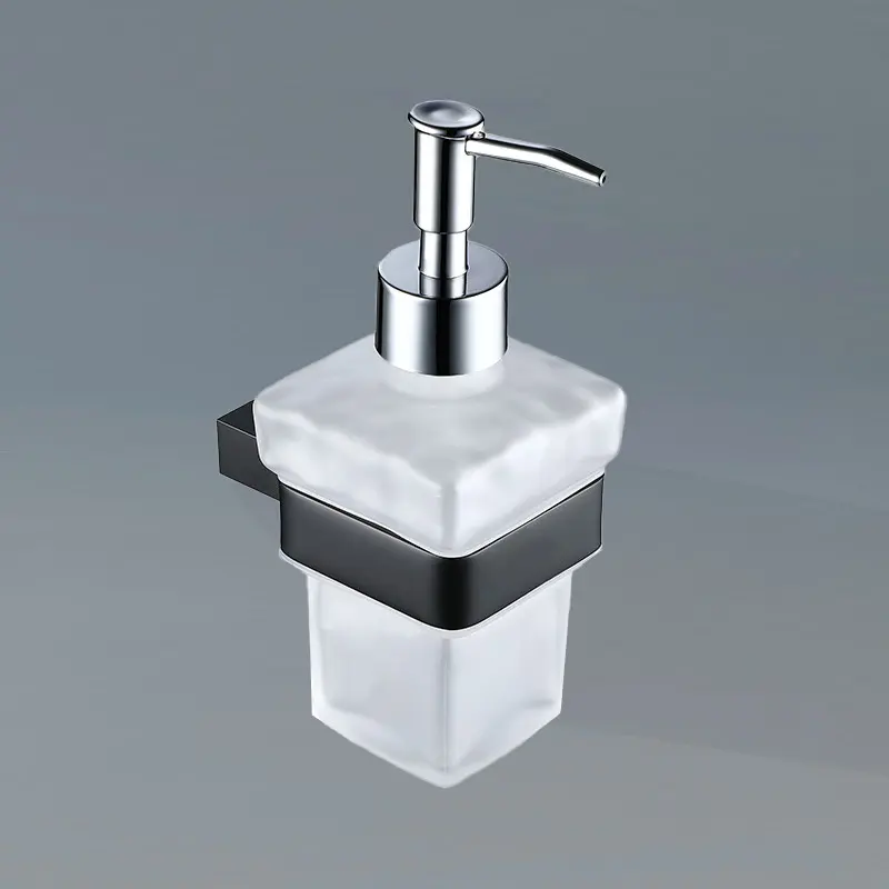 Distributeur de savon, Noir mat, Qube