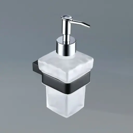 Distributeur de savon, Noir mat, Qube