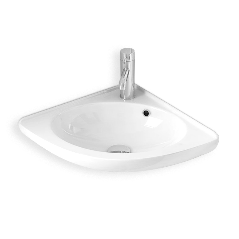 Lave-mains d'angle suspendu en céramique, Melodie