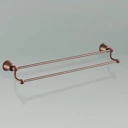 Double barre porte-serviettes, Liberty, traitée cuivre