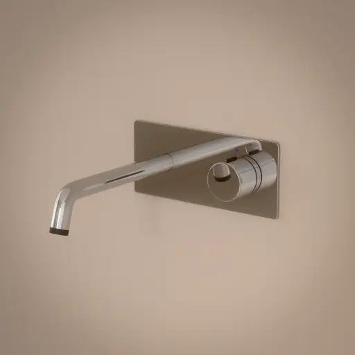 Robinet mitigeur lavabo progressif mural finition chromée, Olip