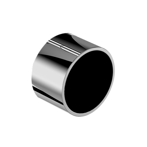 Manette pour mitigeur encastré Flow Round, Chrome insert verre noir
