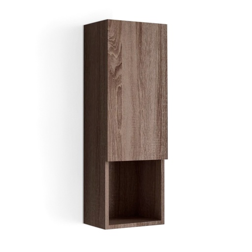 Colonne de rangement semi-ouverte 76cm, bois foncé Britannia, Max