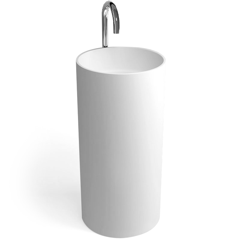 Lavabo à poser 40x82 cm, matière composite, Mineral