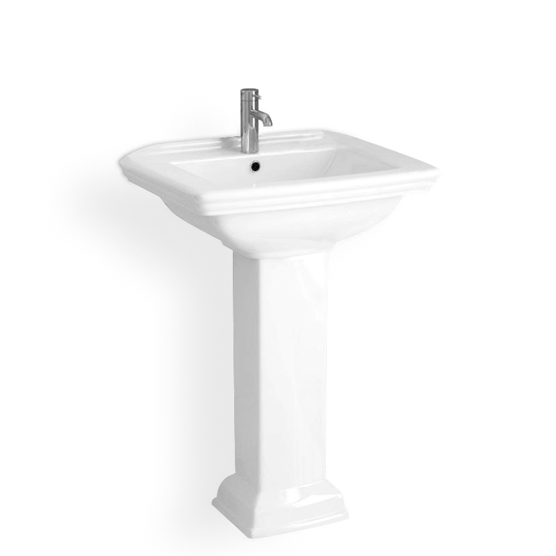 Lavabo Colonne rétro 60x47 Cm, céramique, Josephine