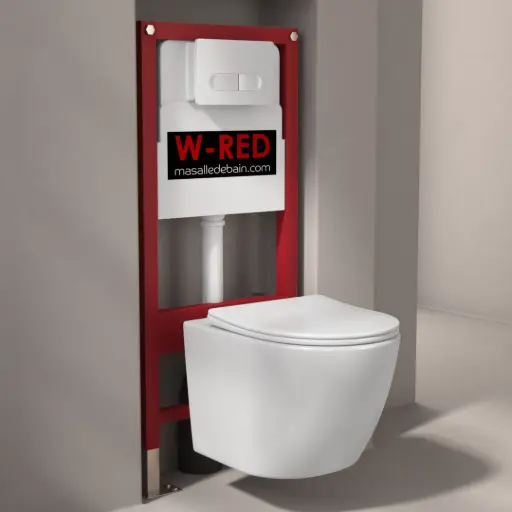 Pack Bati-support PRO W-RED + plaque blanche + WC Kivu