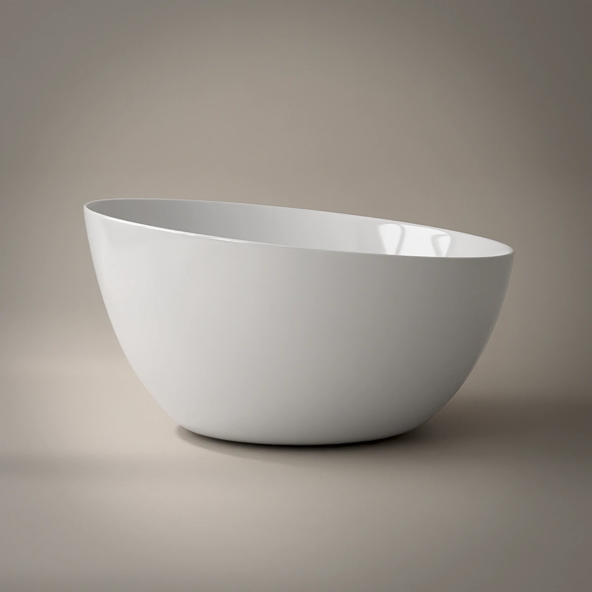 Vasque à poser ronde 41 x 37 cm, céramique, blanche, Porcelaine de Paris