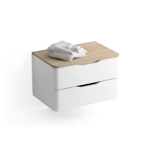 Meuble de rangement 2 tiroirs 68 cm, Woody