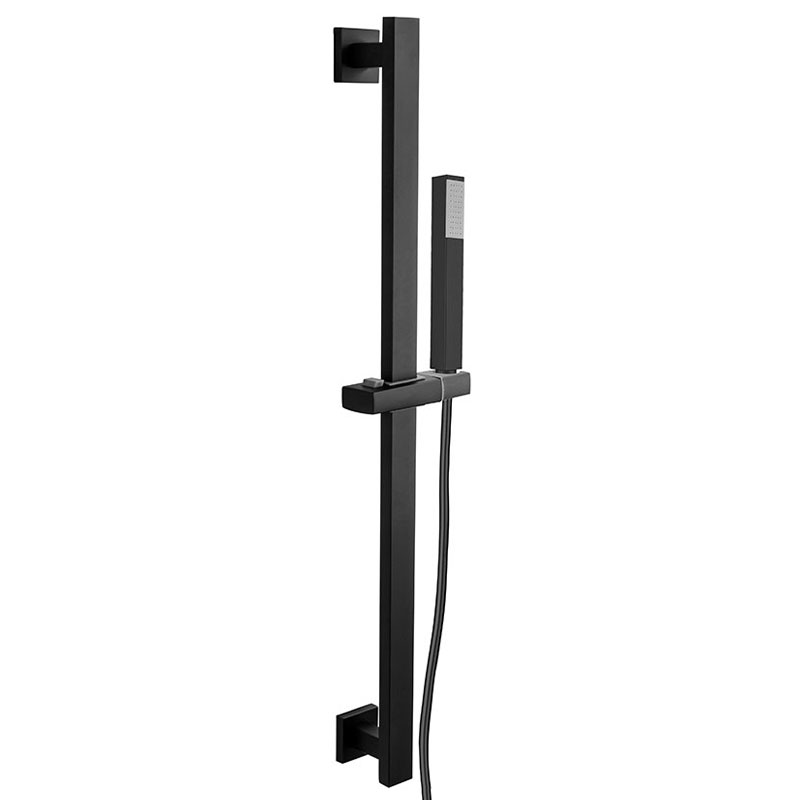 Set barre de douche complet, noir mat, Tuileries II