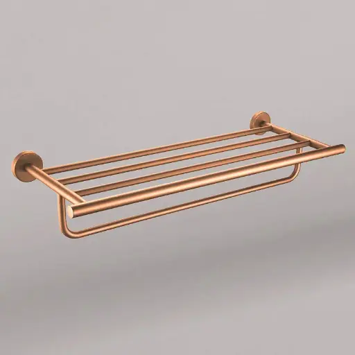 Rack porte-serviettes, doré rose brossé, Châtelet