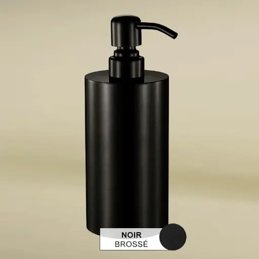 Distributeur de savon à poser, noir brossé, Châtelet