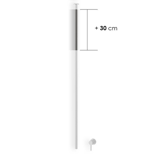 Rallonge 50, 30 ou 5 cm, noir brossé, pour mitigeur lavabo plafond, Châtelet