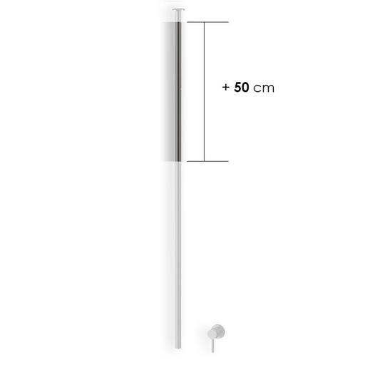 Rallonge 50, 30 ou 5 cm, noir brossé, pour mitigeur lavabo plafond, Châtelet